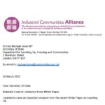 Letter to Rt Hon Michael Gove from Industrial Communities Alliance – Subsidy Control