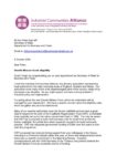 Letter to Rt Hon Peter Kyle MP (Department for Business and Trade) from Cllr Keith Cunliffe (Chair of Industrial Communities Alliance) on the Growth Mission Fund