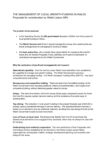 The management of local growth funding in Wales – proposals